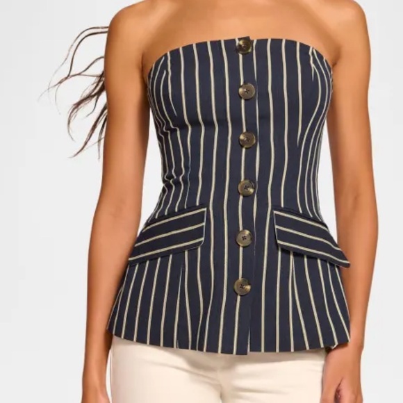 Ramy Brook
Tiffany Striped Button-Front Top - Picture 1 of 5